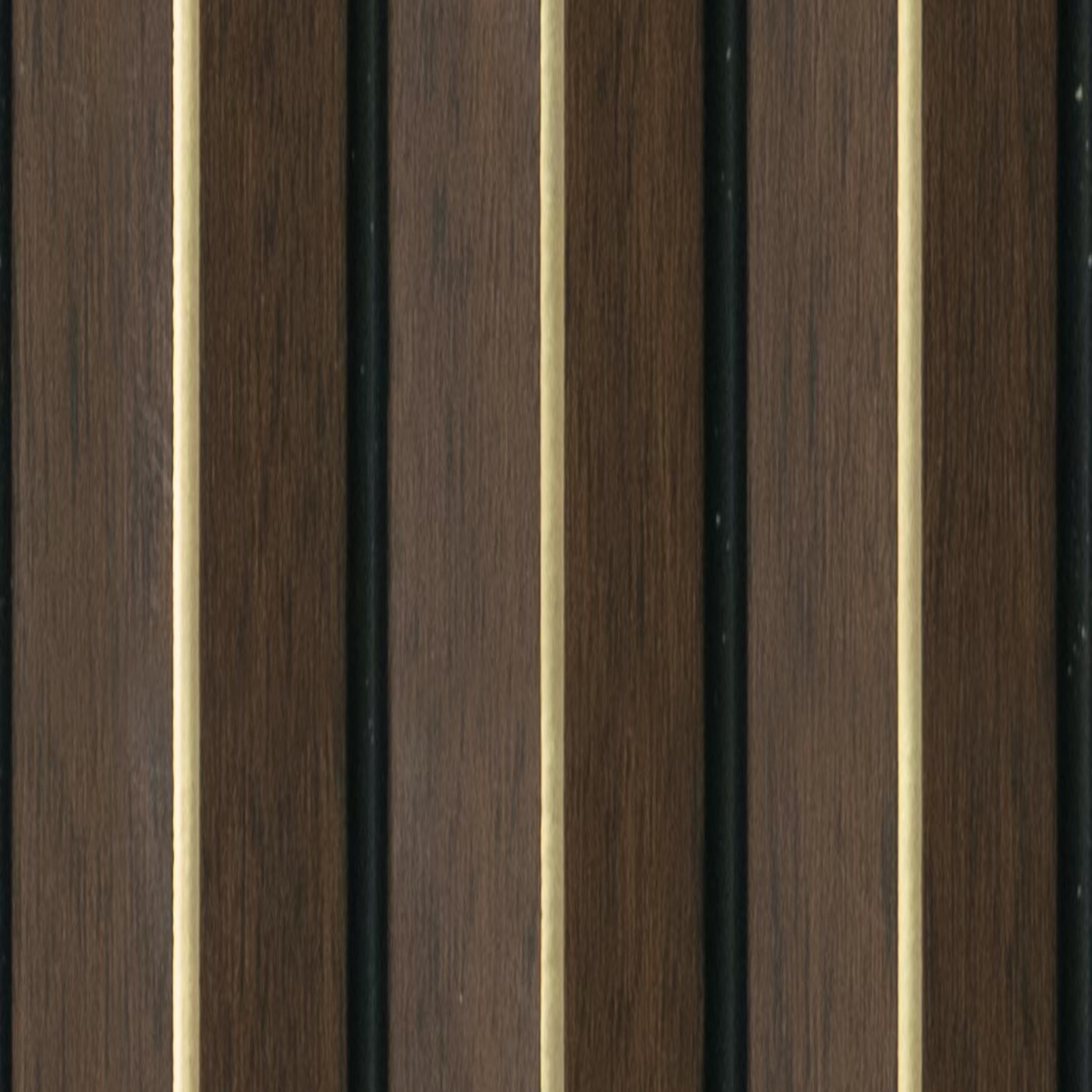 Greymica Brown Charcoal Louvers 8x0.39 ft wood Brown 4712