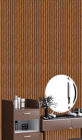 Brown Charcoal Louvers Wood 8x0.4 Ft - 4514
