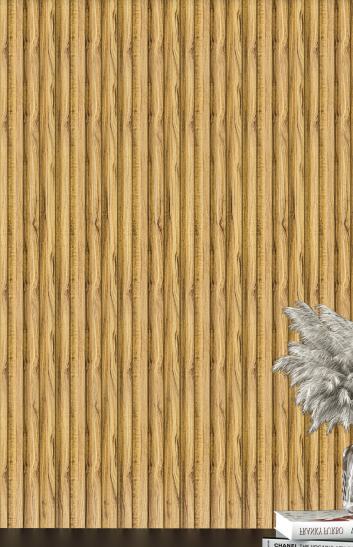 Brown Charcoal Louvers Wood 8x0.4 Ft - 4515