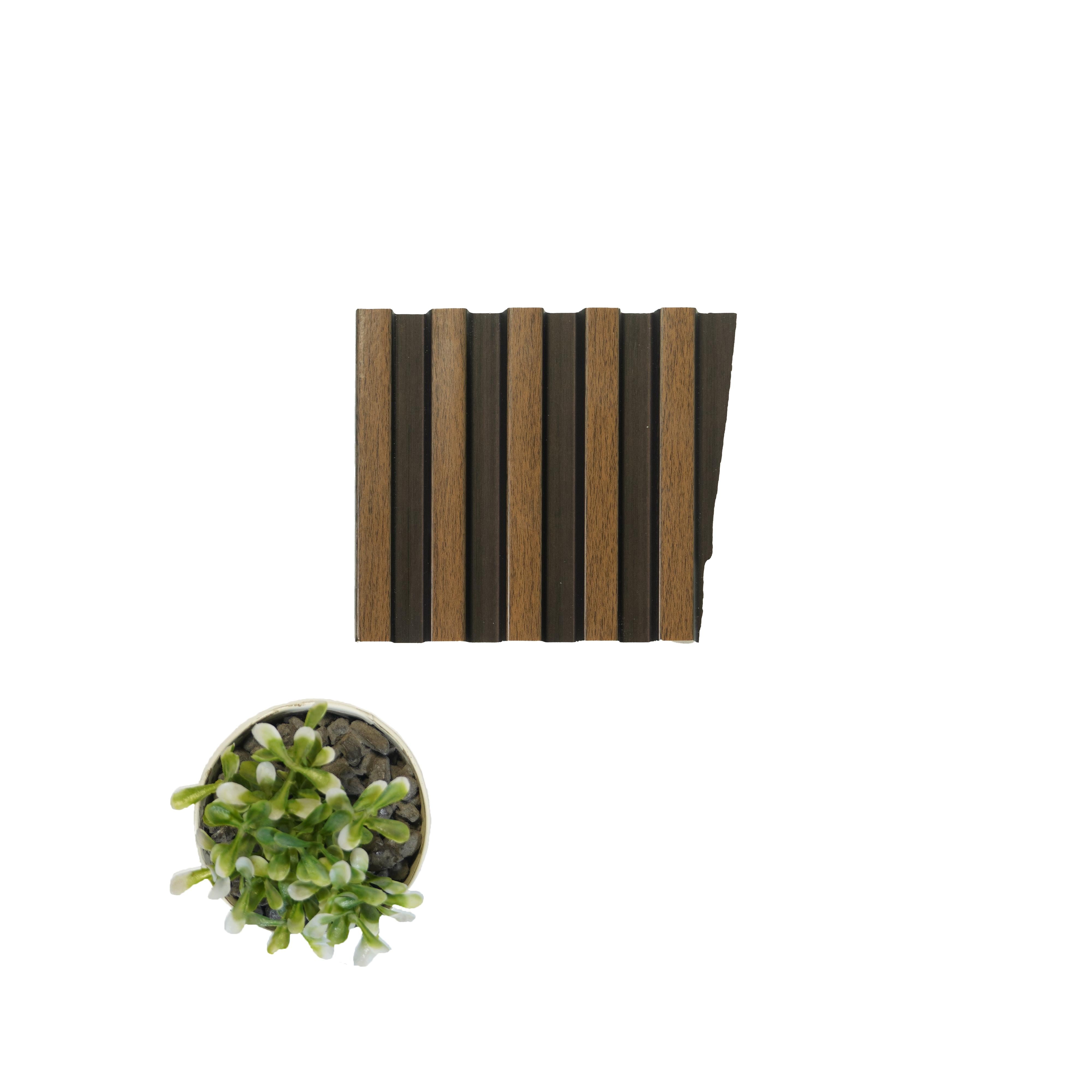 Greymica Brown Charcoal Louvers 8x0.4 ft wood Brown 4519