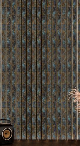 Brown Charcoal Louvers Marble & Stone 8x0.4 Ft - 4704