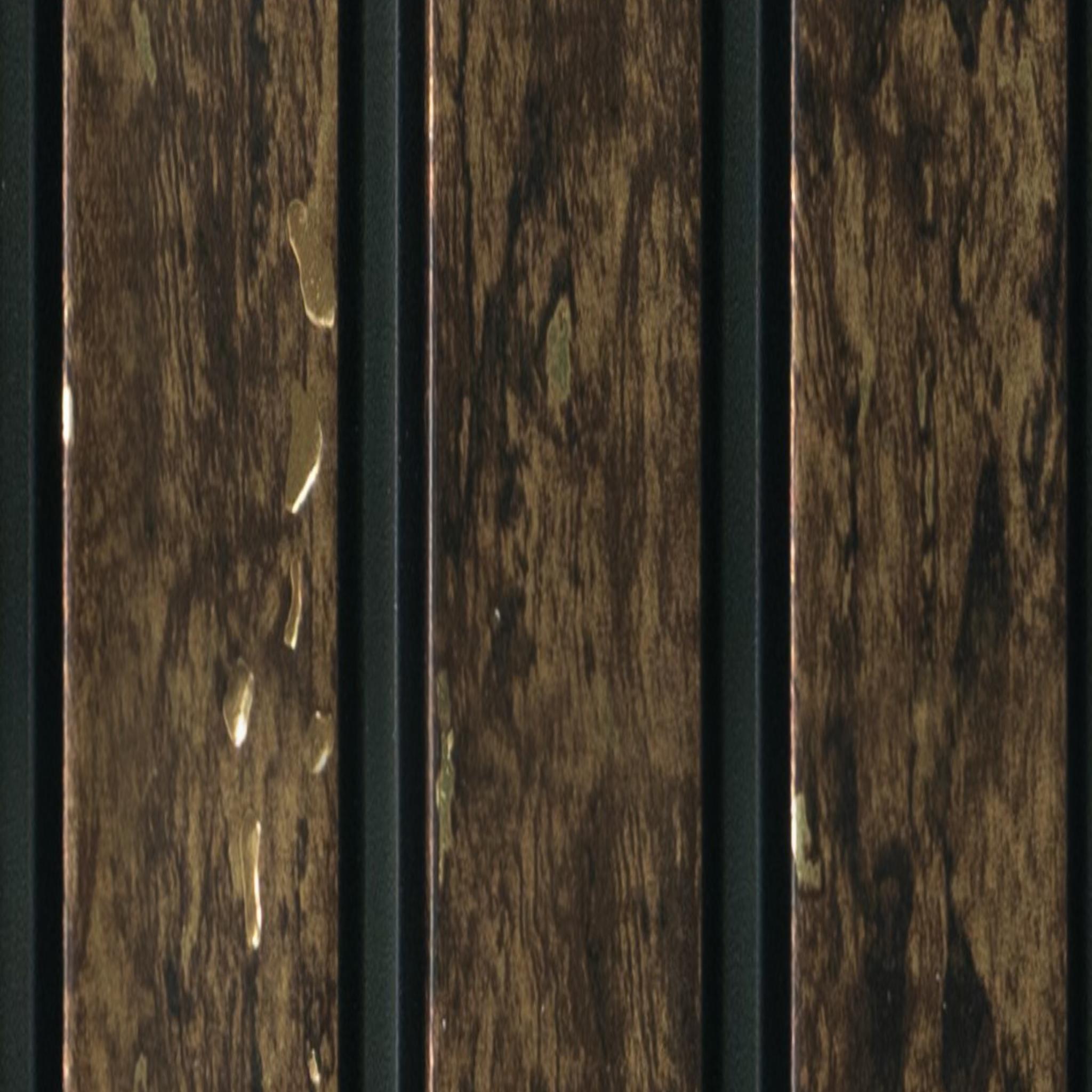 Greymica Brown Charcoal Louvers 8x0.41 ft wood Brown 4501