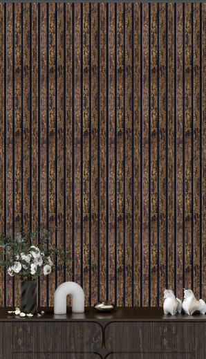 Greymica Brown Charcoal Louvers 8x0.41 ft wood Brown 4501