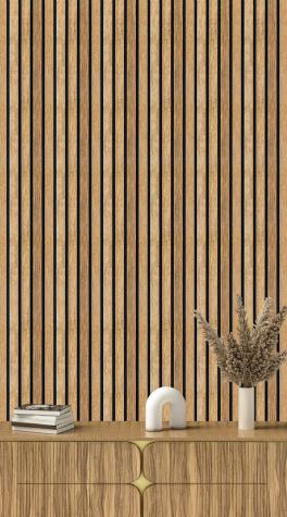 Greymica Brown Charcoal Louvers 8x0.41 ft wood Brown 4502