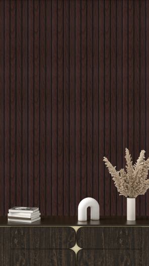 Greymica Brown Charcoal Louvers 8x0.41 ft wood Brown 4503