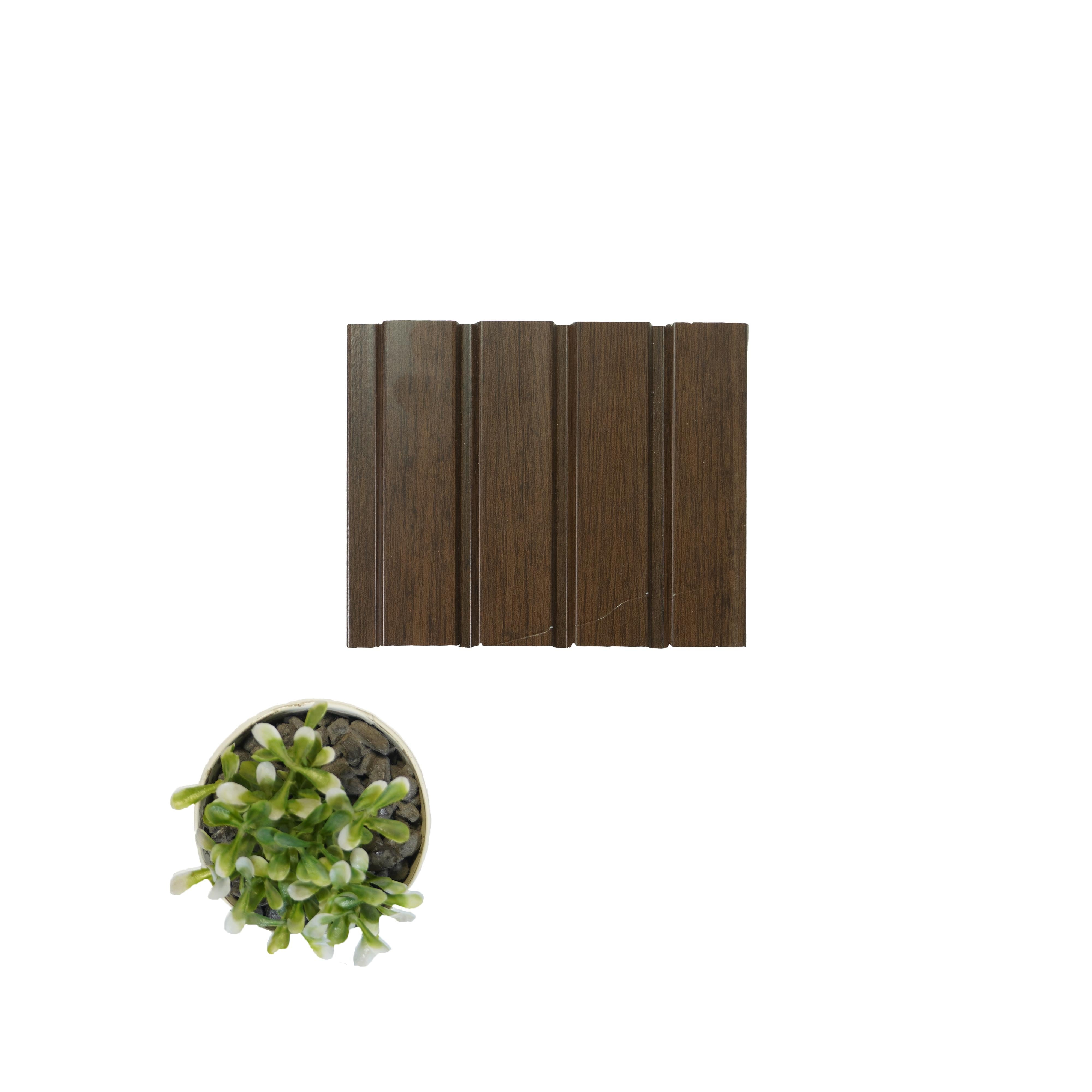 Greymica Brown Charcoal Louvers 8x0.41 ft wood Brown 4504