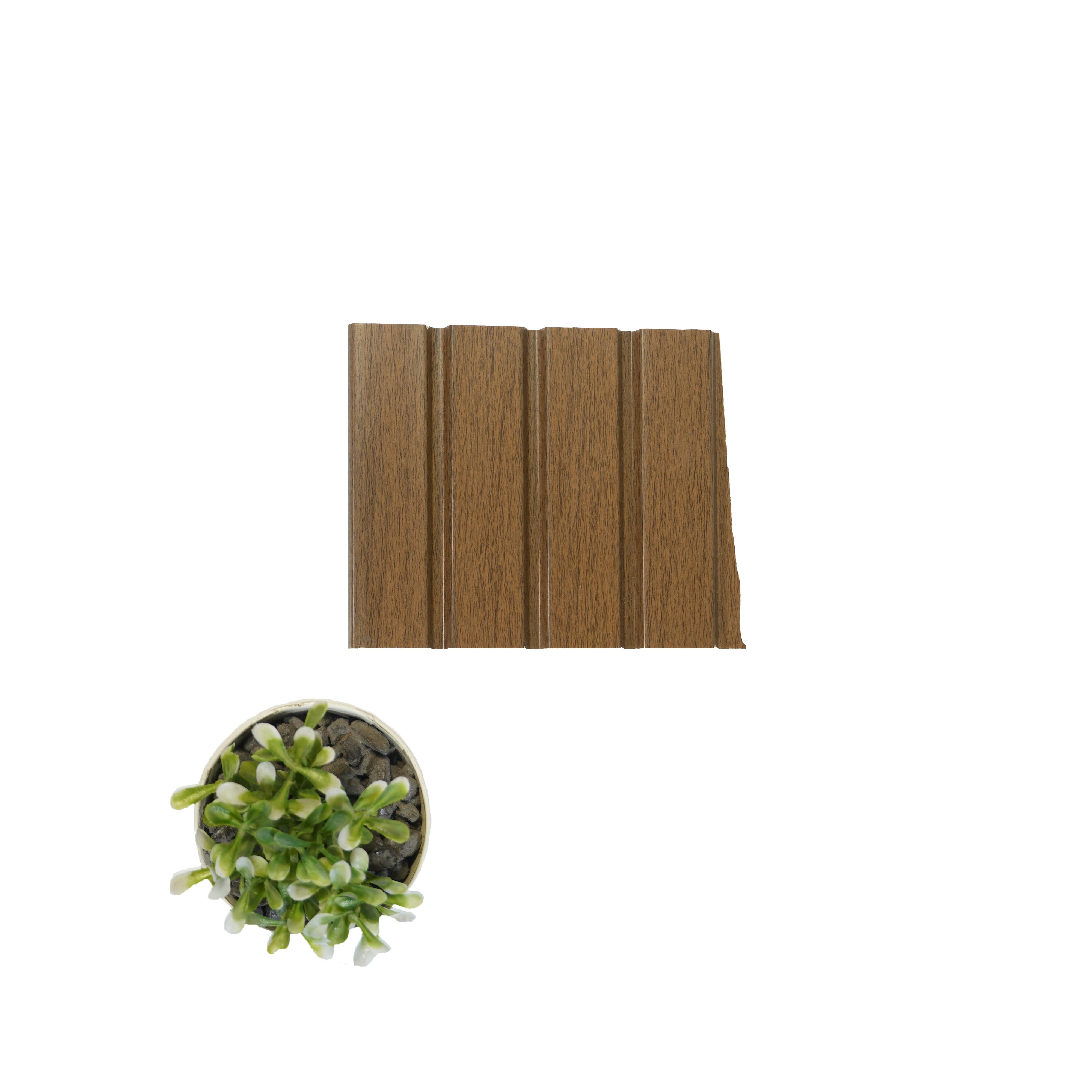 Greymica Brown Charcoal Louvers 8x0.41 ft wood Brown 4507