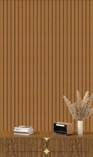 Greymica Brown Charcoal Louvers 8x0.41 ft wood Brown 4507