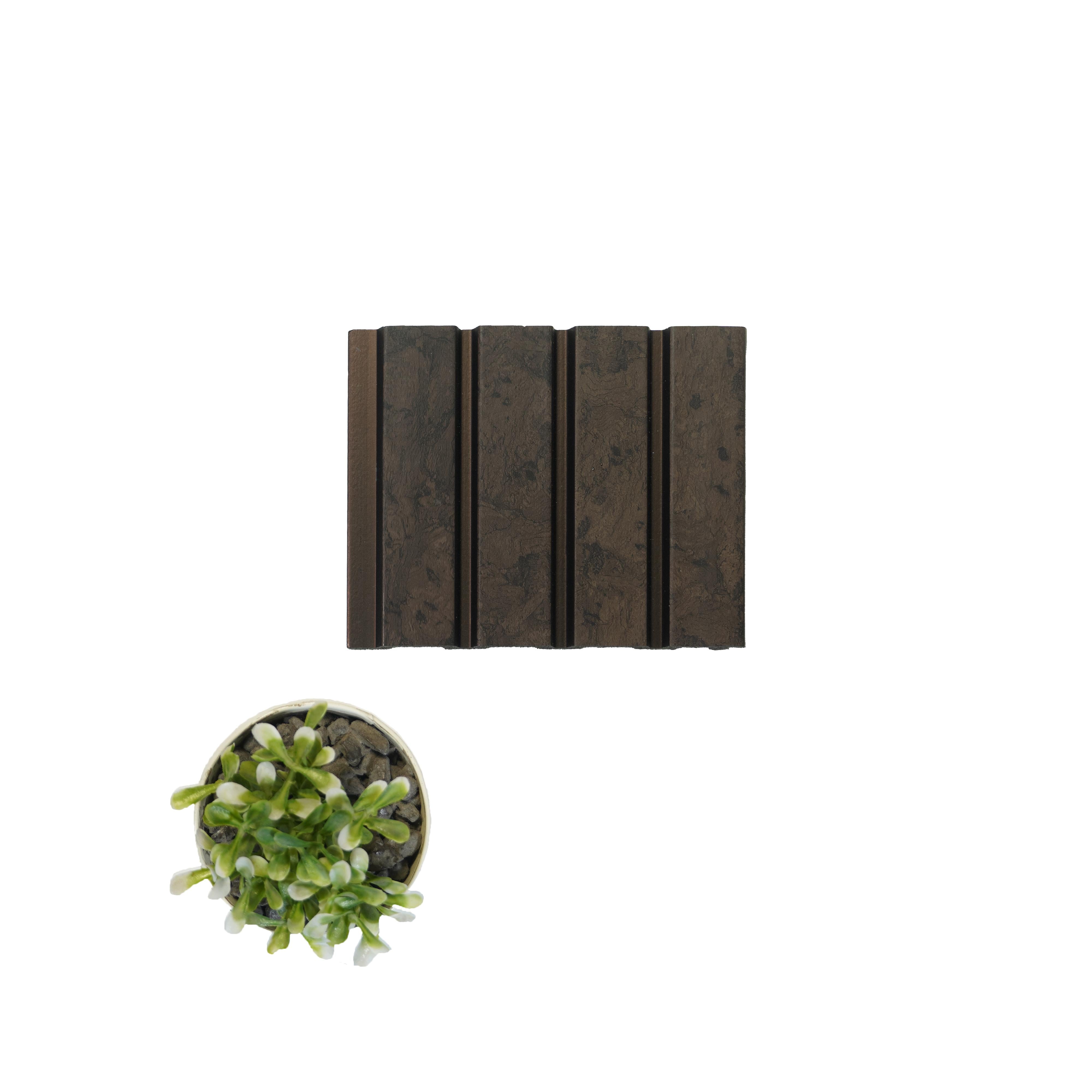 Greymica Brown Charcoal Louvers 8x0.41 ft wood Brown 4508