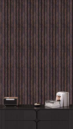 Greymica Brown Charcoal Louvers 8x0.41 ft wood Brown 4508
