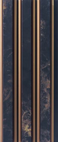 Brown Charcoal Louvers Marble & Stone 8x0.41 Ft - 8528