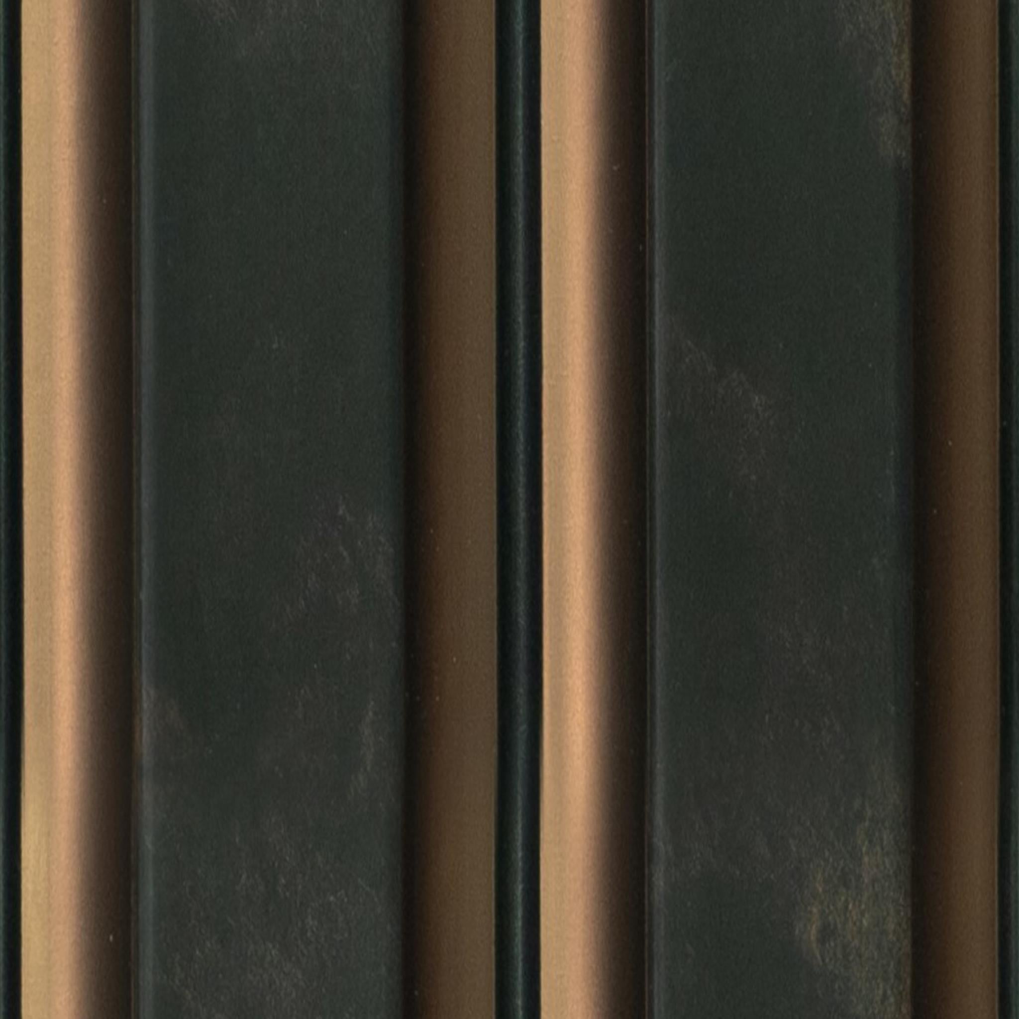 Brown Charcoal Louvers Marble & Stone 8x0.41 Ft - 8528