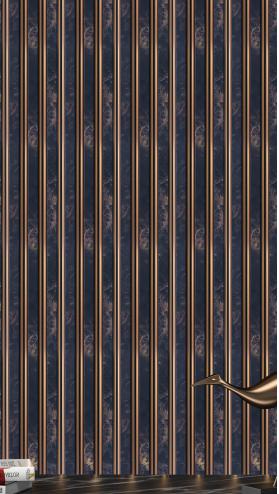 Brown Charcoal Louvers Marble & Stone 8x0.41 Ft - 8528