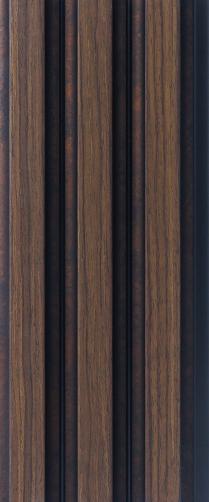 Brown Charcoal Louvers Wood 8x0.41 Ft - 8530