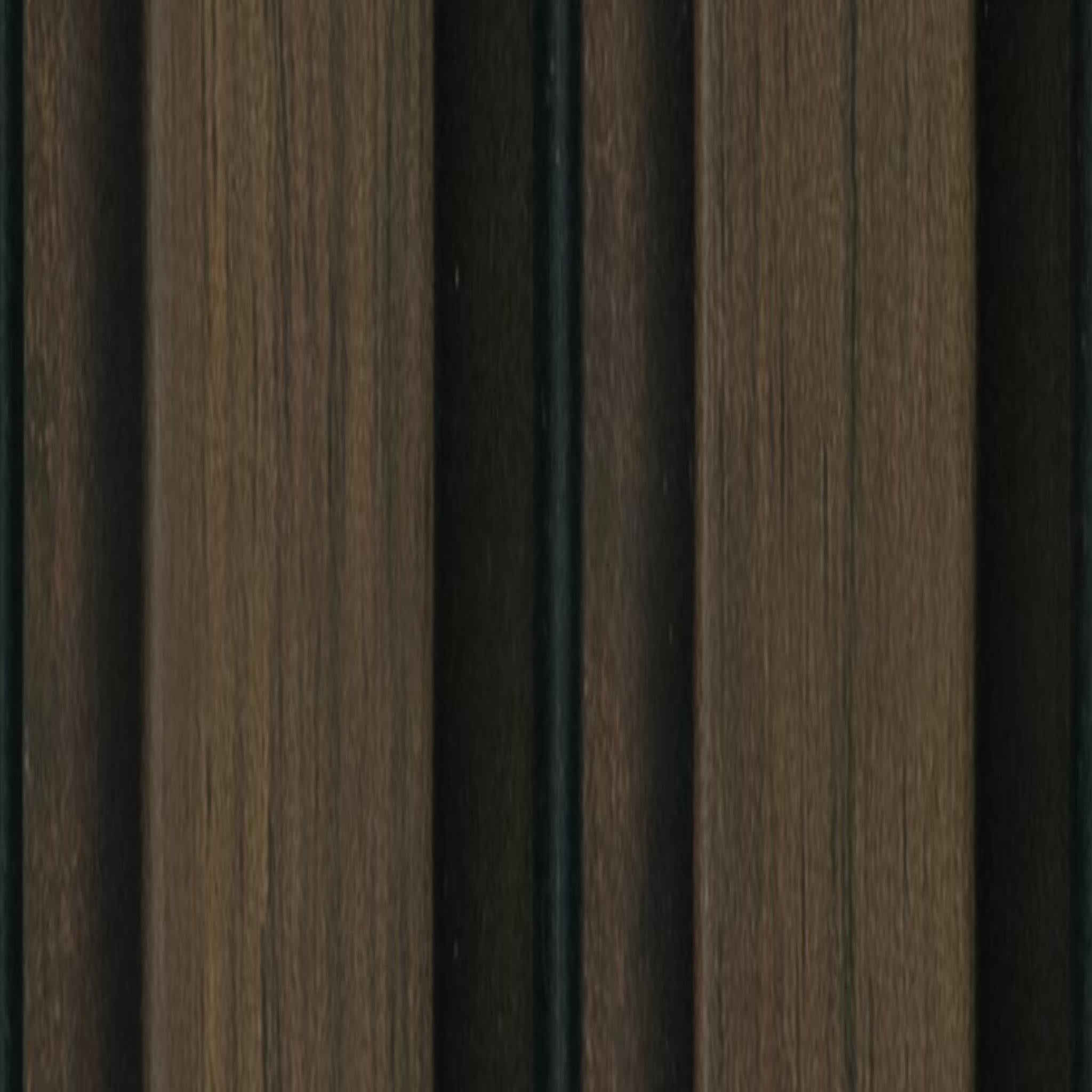 Brown Charcoal Louvers Wood 8x0.41 Ft - 8530