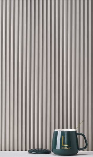 Cream Charcoal Louvers Plain Colors 8x0.4 Ft - 4512