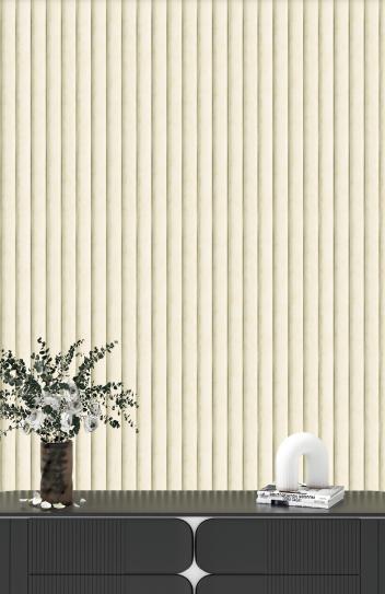 Cream Charcoal Louvers Plain Colors 8x0.41 Ft - 8525