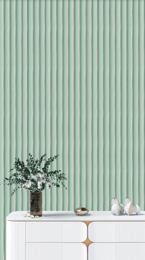 Green Charcoal Louvers Plain Colors 8x0.41 Ft - 8521