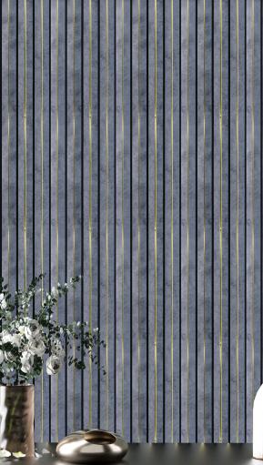 Grey Charcoal Louvers Marble & Stone 8x0.39 Ft - 4709