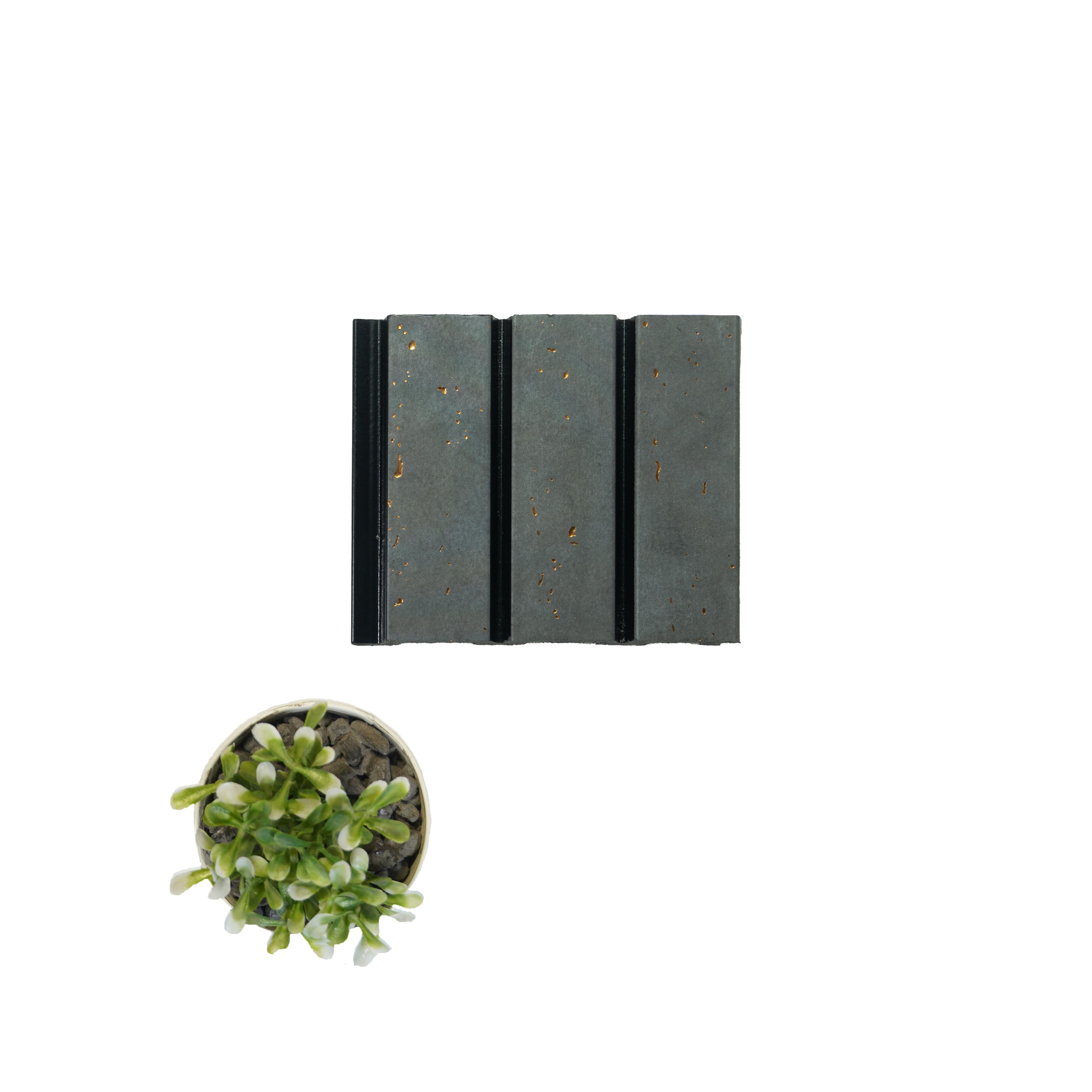 Grey Charcoal Louvers Marble & Stone 8x0.4 Ft - 4702