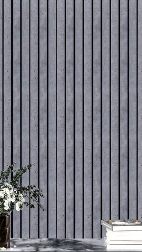 Grey Charcoal Louvers Marble & Stone 8x0.4 Ft - 4702