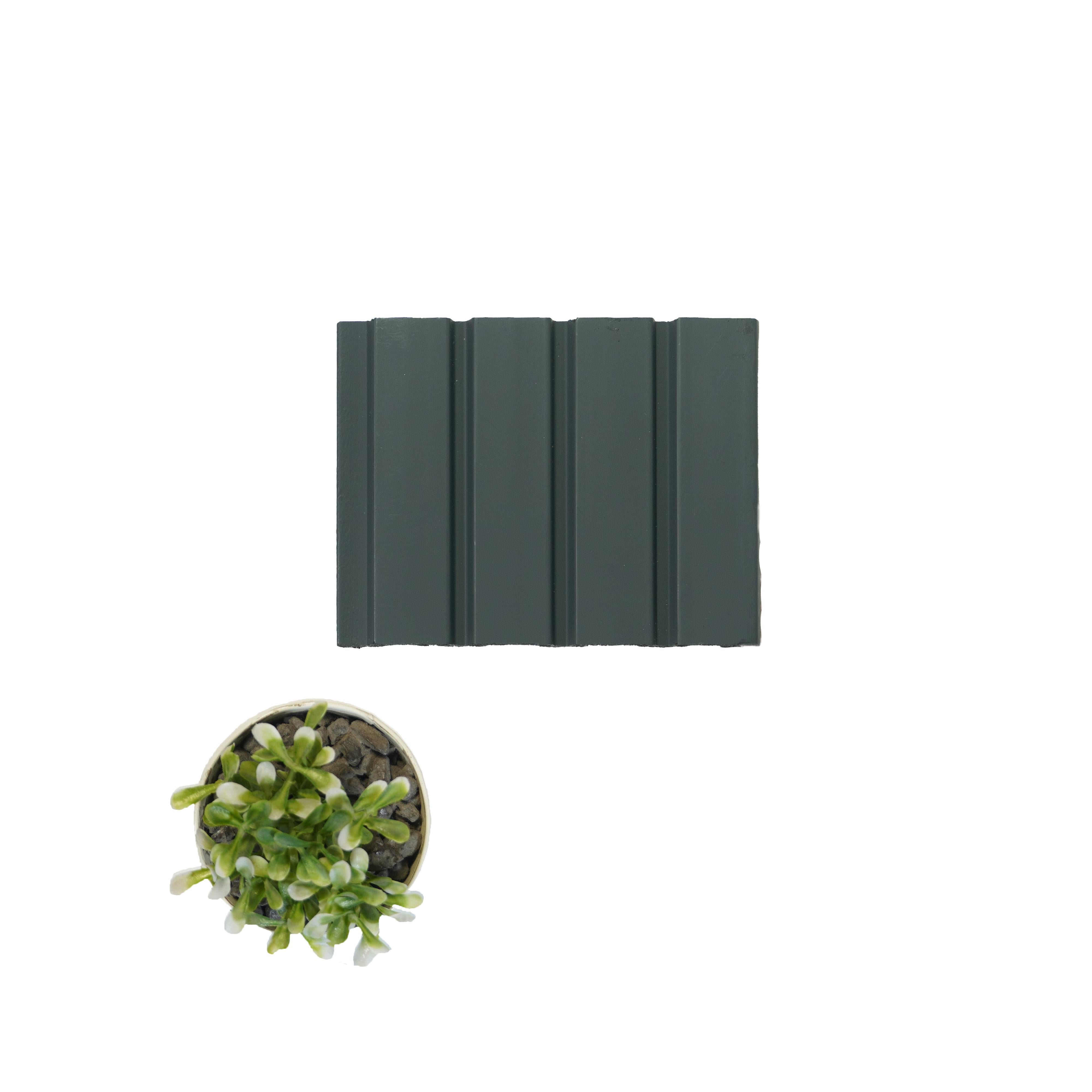 Grey Charcoal Louvers Plain Colors 8x0.41 Ft - 4505
