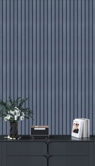 Grey Charcoal Louvers Plain Colors 8x0.41 Ft - 4505