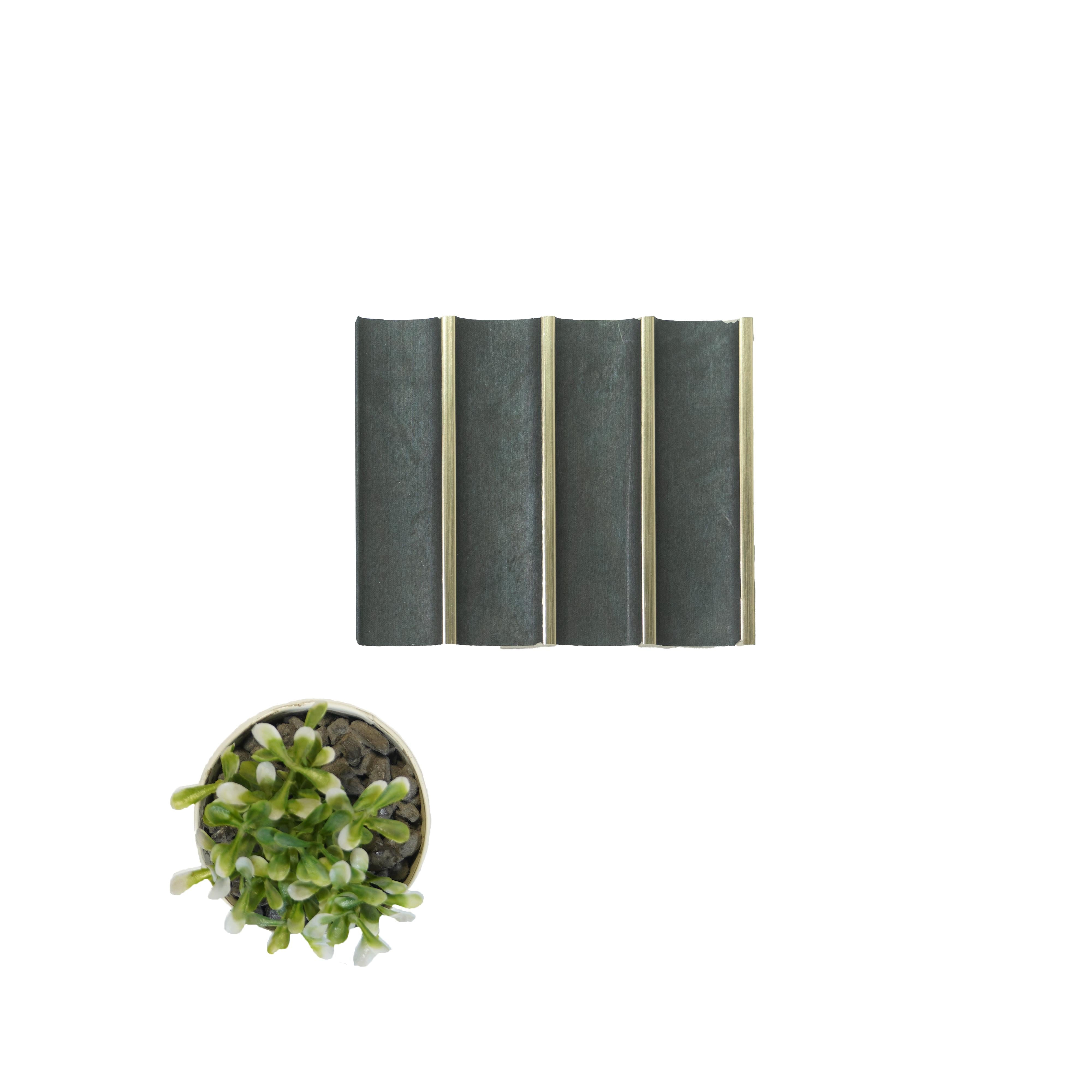 Grey Charcoal Louvers Marble & Stone 8x0.41 Ft - 8520
