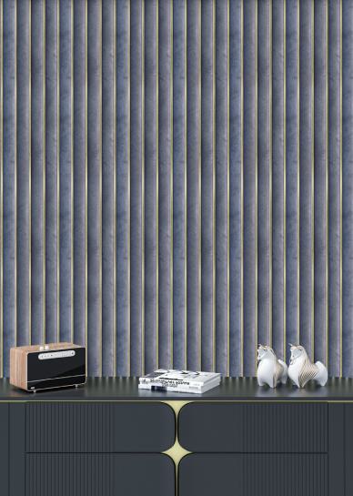 Grey Charcoal Louvers Marble & Stone 8x0.41 Ft - 8520