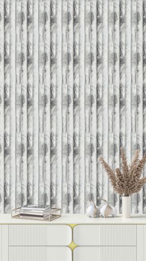 Grey Charcoal Louvers Marble & Stone 8x0.41 Ft - 8522