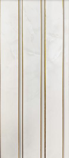 White Charcoal Louvers Marble & Stone 8x0.4 Ft - 4703