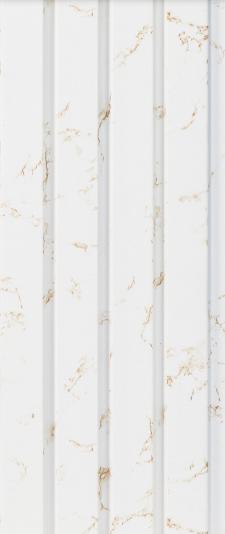 White Charcoal Louvers Marble & Stone 8x0.41 Ft - 4506