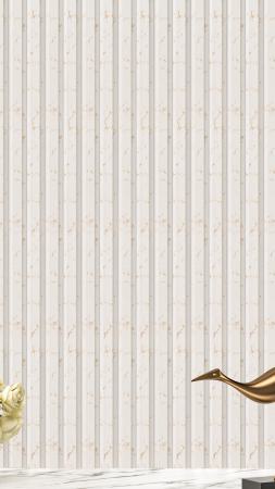White Charcoal Louvers Marble & Stone 8x0.41 Ft - 8526