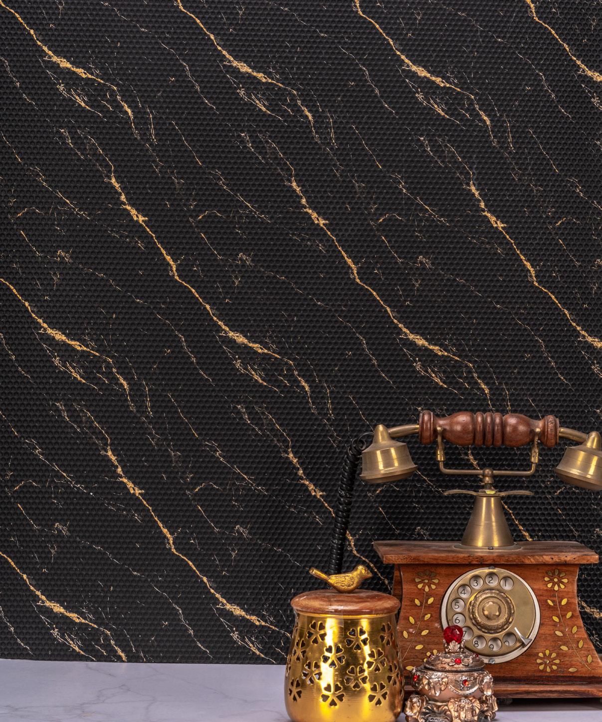 Charcoal Louvers Marble & Stone Black 8x2 Ft - Hc 22