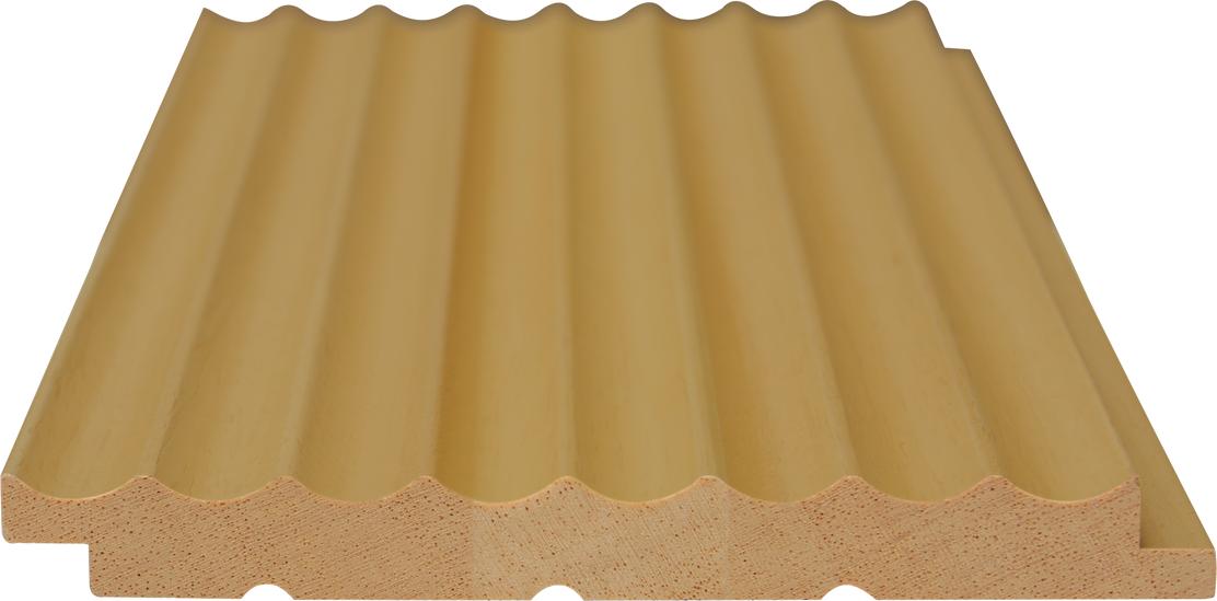 TM03A Honey Yellow Interlock WPC Louvers 9.35x0.41 ft plain colors Honey Yellow PN 02738