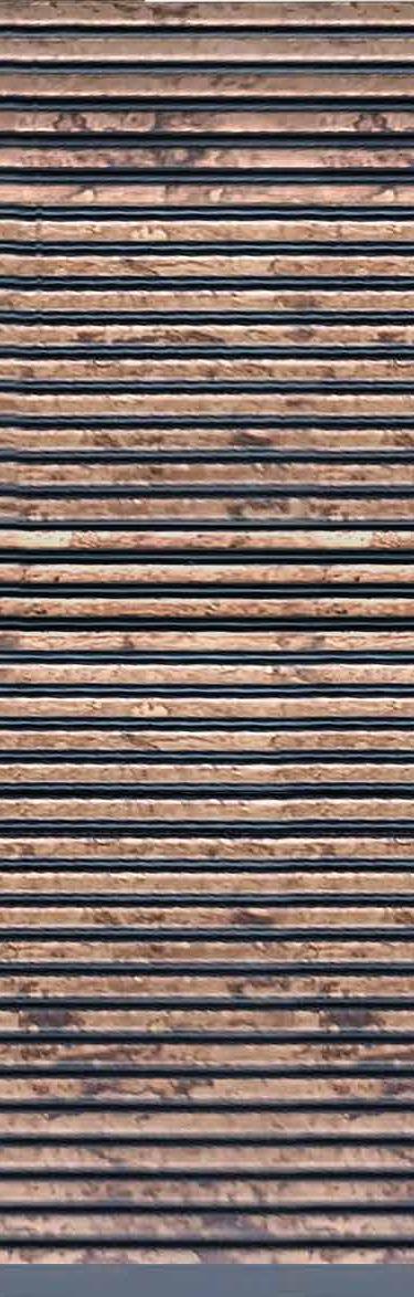 Iconica Series Louvers Panel Wood Brown 8x1 Ft - Ic 1506