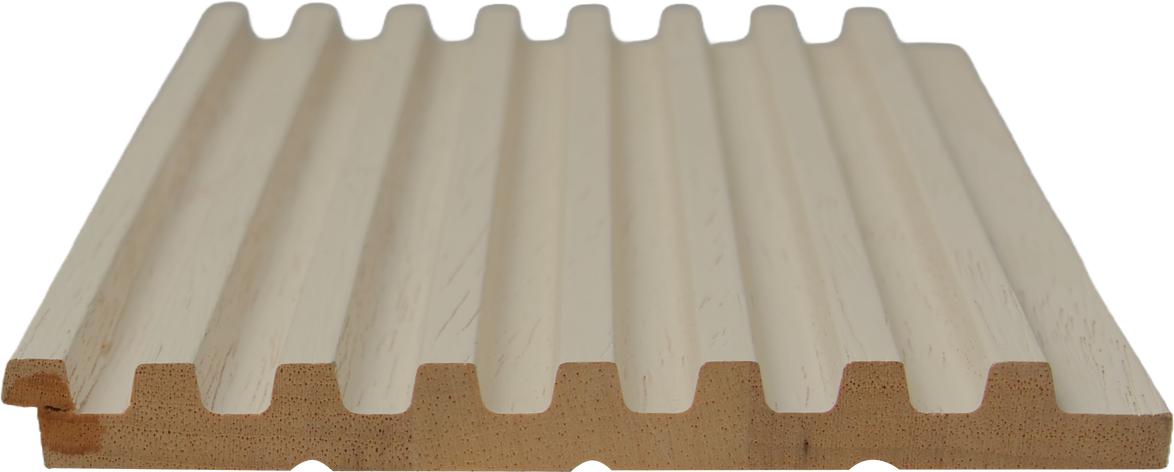 Interlock Wpc Louvers Wood Ivory Beige 9.35x0.41 Ft - Pn 02737 B