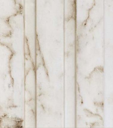 Ivory Marble Charcoal Louvers & Stone 9.5x0.41 Ft - 1C 01507