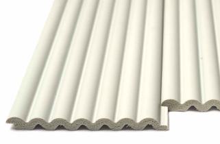 Premium Charcoal Panel Plain Colors Louvers Ivory 8x0.41 Ft - Pn 00619
