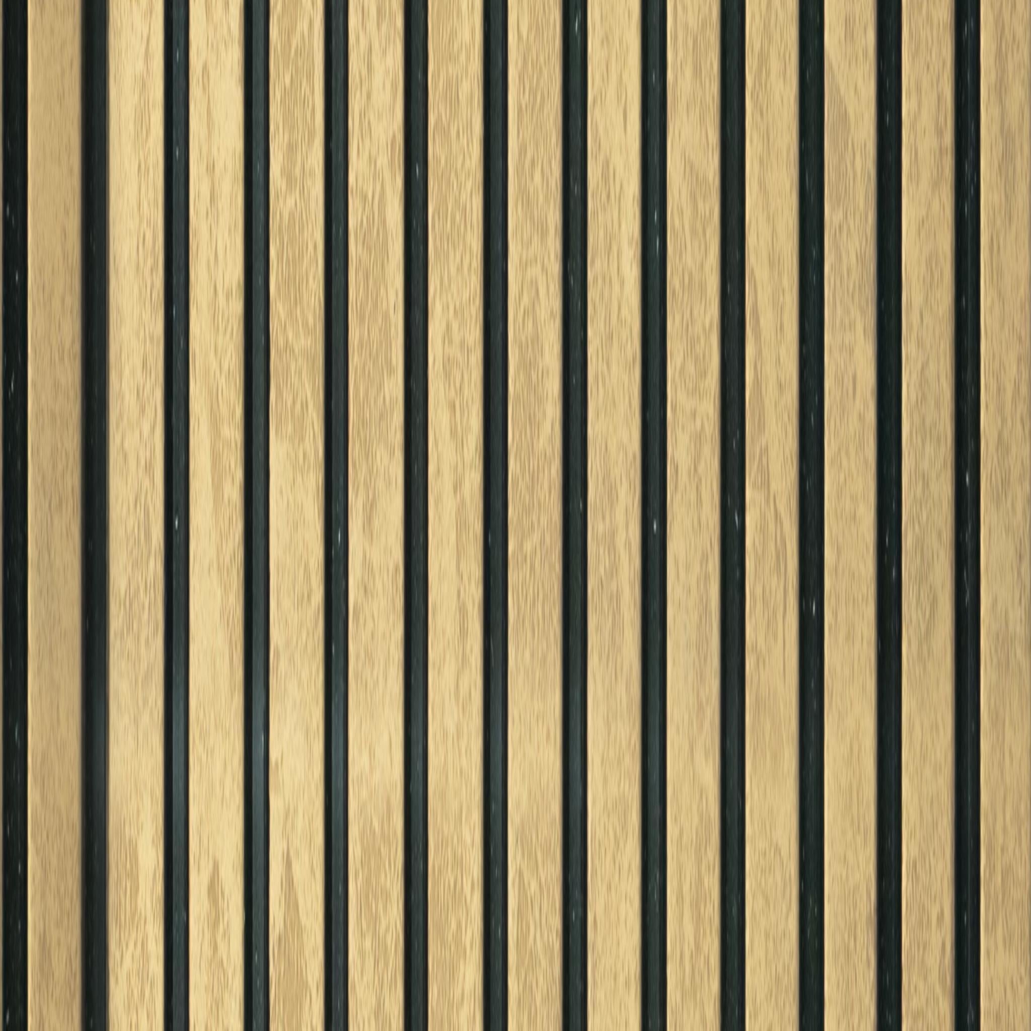 Rang Charcoal Louver Wood Khakhi Brown 8x1 Ft - Ra 8107