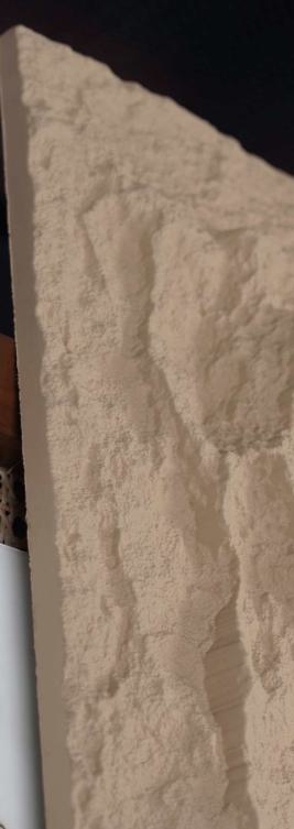 Latte Beige Pu Stone Panel Marble & Louvers 4x2 Ft - Pn 03115 D