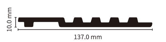 Leather Finish Black Charcoal Louvers Fabric 9.5x0.44 Ft - Mrl 201
