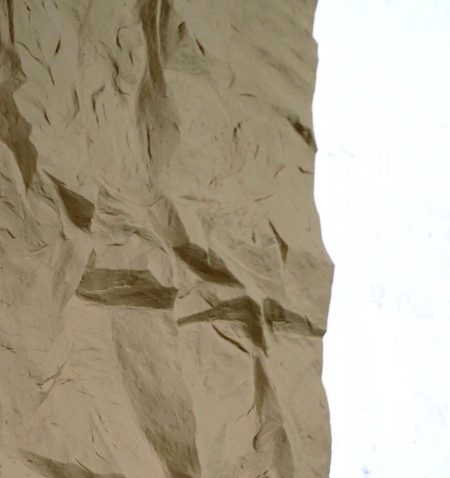 Light Beige Buff Pu Stone Panel Marble & Louvers 9.5x2 Ft - Pn 03116 E