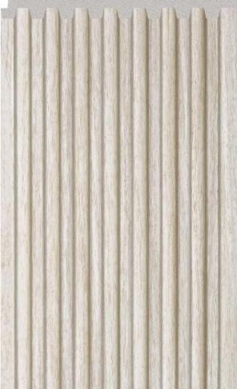 Interlock Charcoal Louvers Plain Colors Light Beige 9.5x0.4 Ft - Pn 02715 K