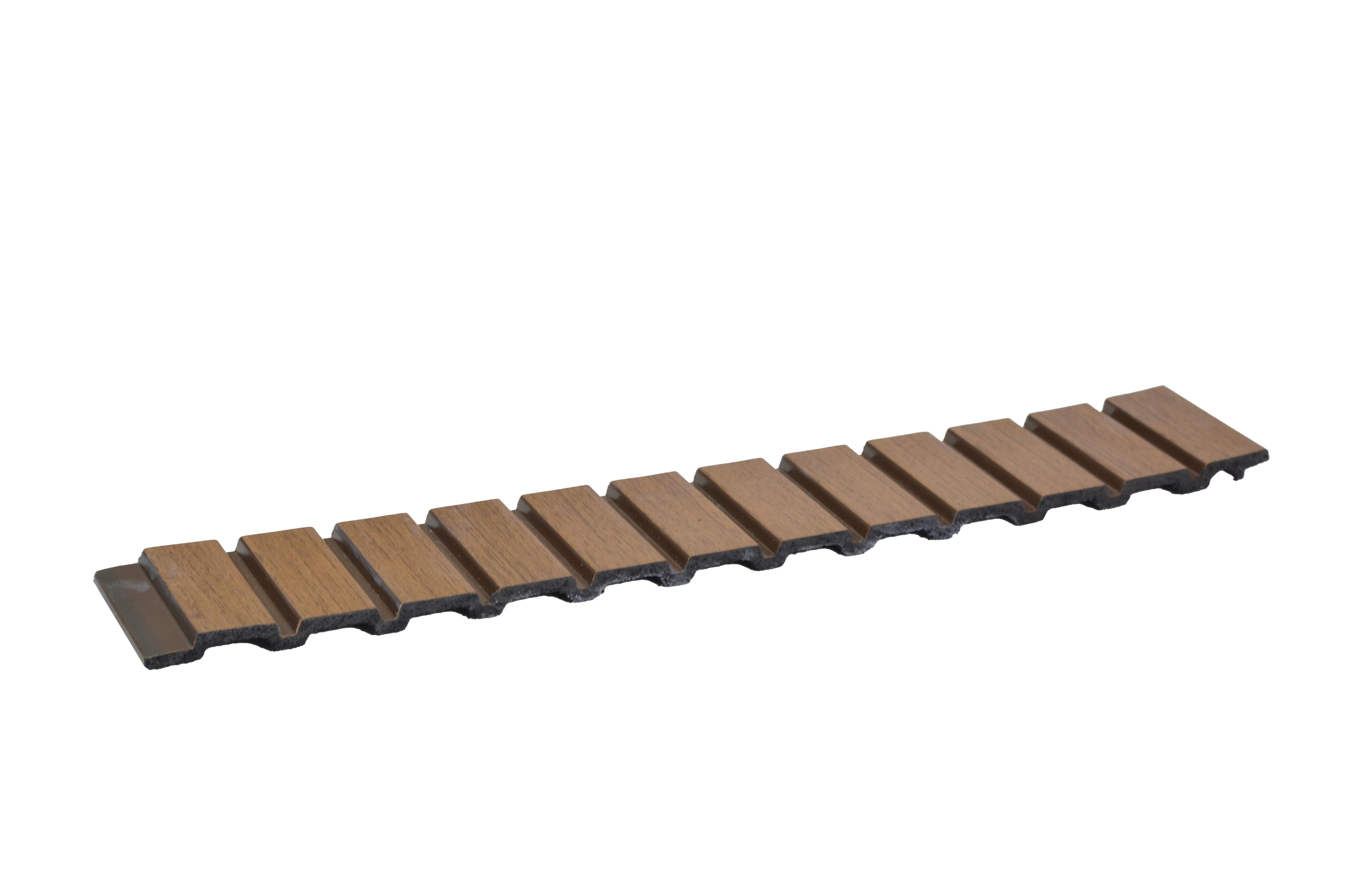 Rang Charcoal Louver Panel Wood Light Brown 8x1 Ft - Ra 8117