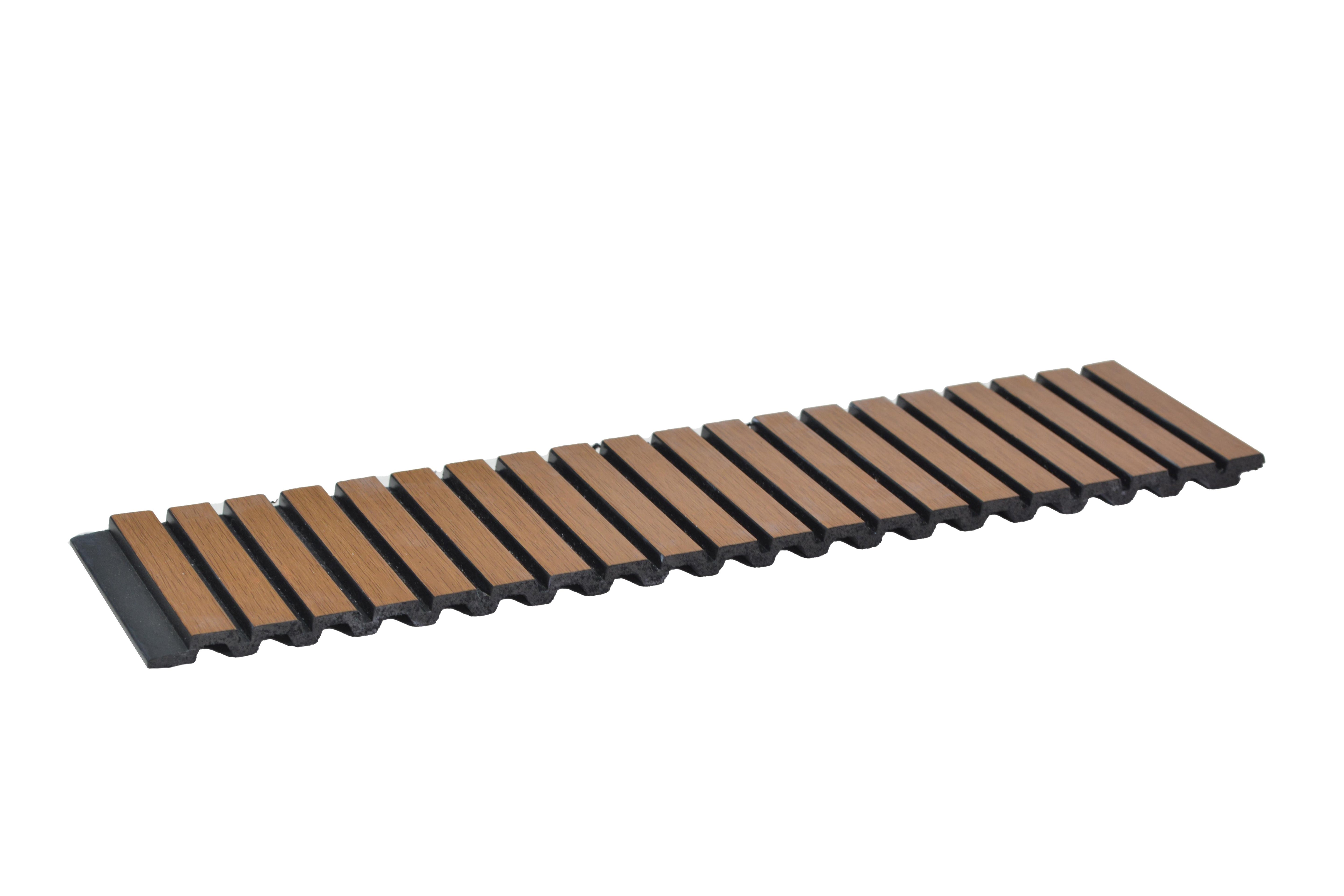 Rang Charcoal Louver Panel Wood Light Brown 8x1 Ft - Ra 8121