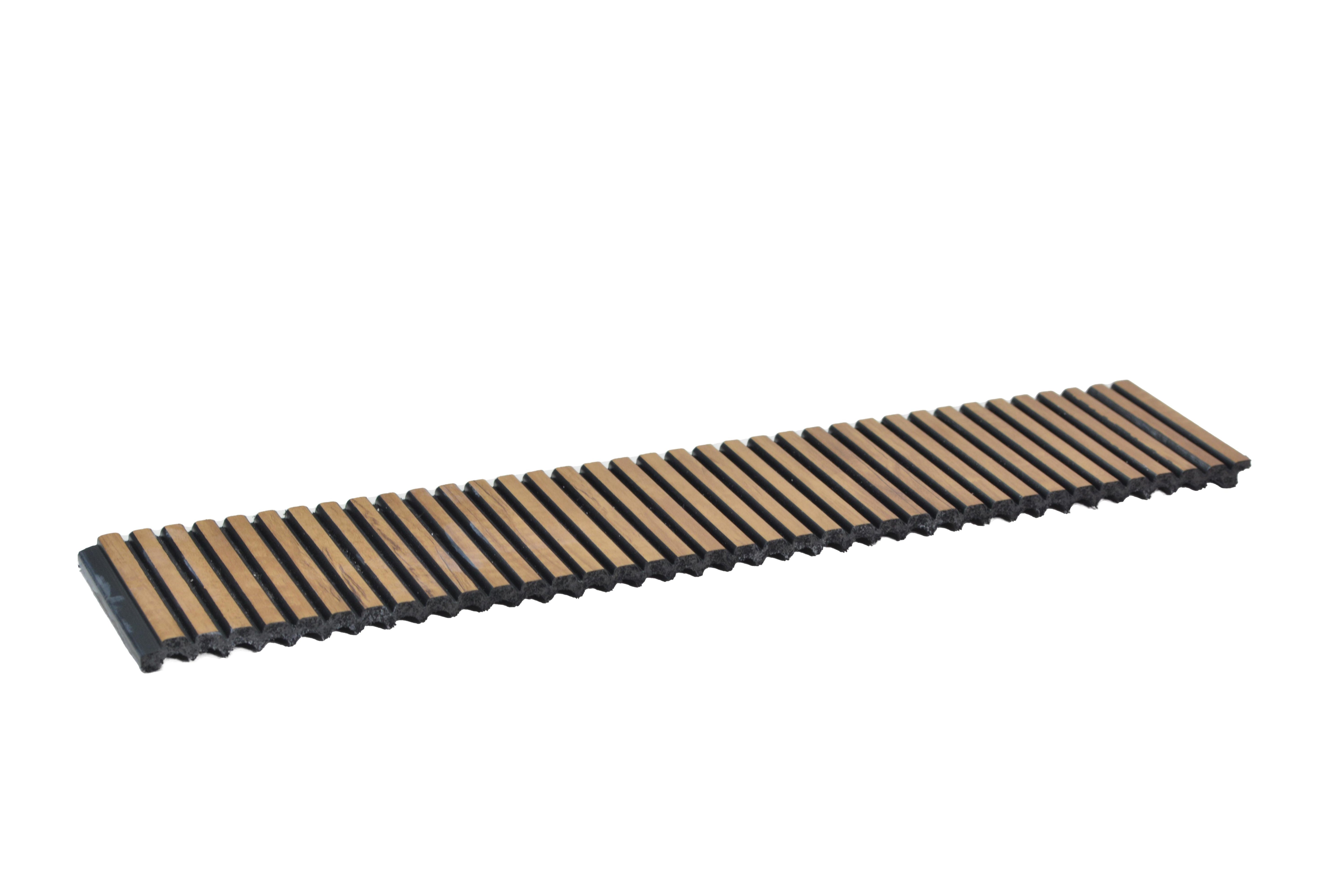 Rang Charcoal Louver Wood Light Brown 8x1 Ft - Ra 8124