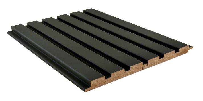 Mdf 18 Mm Louvers Panel Designer Black 9x0.39 Ft - 109