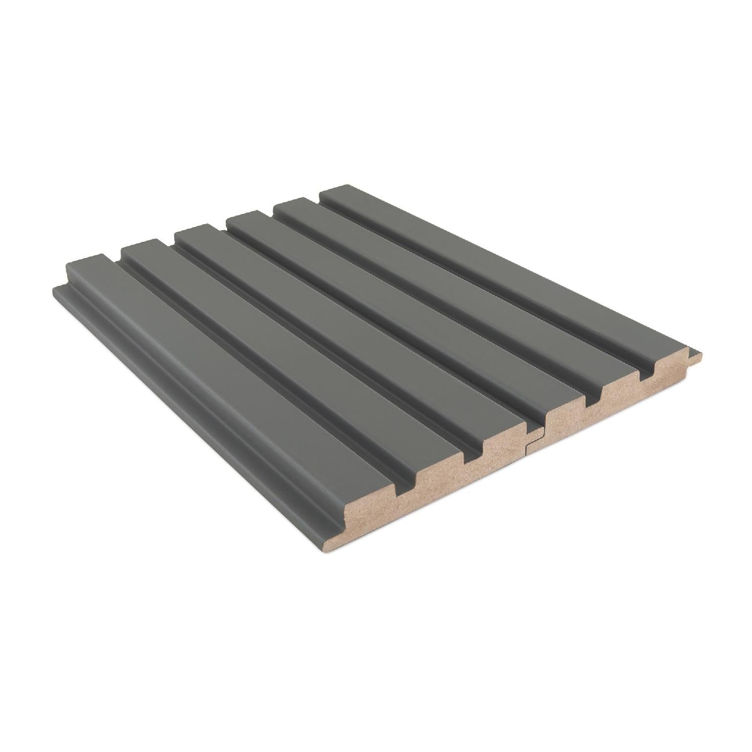 Mdf 18 Mm Louvers Panel Designer Grey 9x0.39 Ft - 282