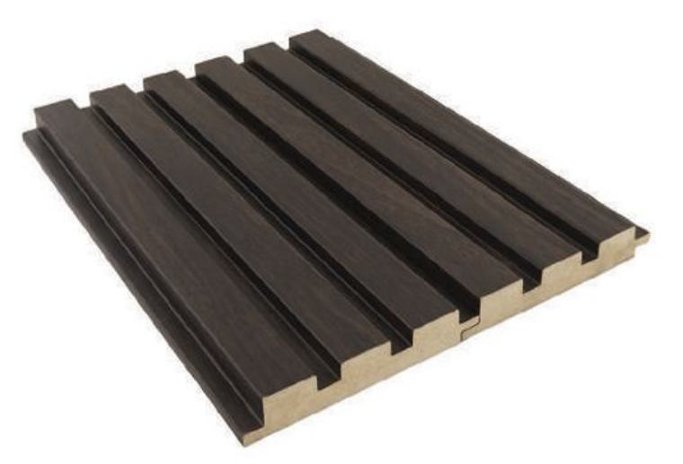 Legno Series 18 Mm Louvers Wood Black 9x0.39 Ft - 163